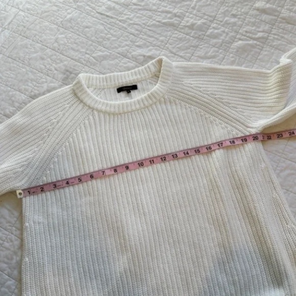 Quince 100% Organic Cotton Fisherman Crew Sweater Ivory Size M - Picture 2 of 3